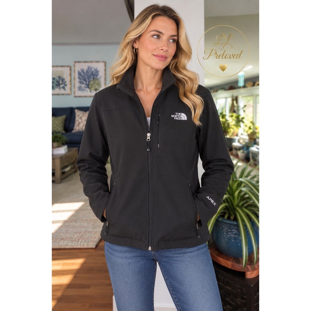 The North Face Apex Bionic Jacket Womens Medium Black Softshell Gorpcore Hiking